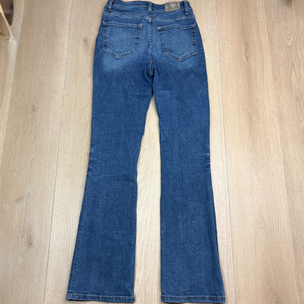 BKE Billie High Rise Slim Tailored Bootcut Jeans Blue Wash 27x31.5 Distressed - Picture 5 of 10